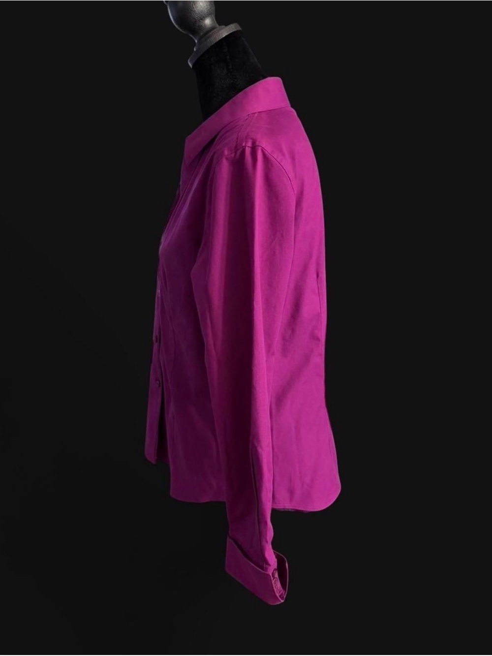 Jones New York Petite Non-Iron Button Down Shirt Pink Size 6P Work Blouse - Picture 3 of 5